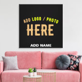 STIJLVOL MODERN ZWART GEVERIFIEERD BRANDED CANVAS AFDRUK (Insitu (Woonkamer))