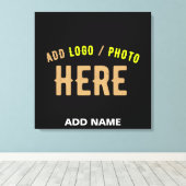 STIJLVOL MODERN ZWART GEVERIFIEERD BRANDED CANVAS AFDRUK (Insitu (Houten vloer))