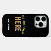 STIJLVOL MODERN ZWART GEVERIFIEERD BRANDED Case-Mate iPhone CASE (Achterkant (horizontaal))