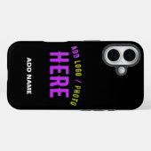 STIJLVOL MODERN ZWART GEVERIFIEERD BRANDED Case-Mate iPhone CASE (Achterkant (horizontaal))