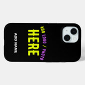 STIJLVOL MODERN ZWART GEVERIFIEERD BRANDED Case-Mate iPhone CASE (Achterkant (horizontaal))