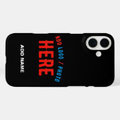 STIJLVOL MODERN  ZWART GEVERIFIEERD BRANDED Case-Mate iPhone CASE (Achterkant (horizontaal))