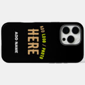 STIJLVOL MODERN ZWART GEVERIFIEERD BRANDED Case-Mate iPhone CASE (Achterkant (horizontaal))
