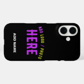 STIJLVOL MODERN ZWART GEVERIFIEERD BRANDED Case-Mate iPhone CASE (Achterkant (horizontaal))