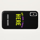 STIJLVOL MODERN ZWART GEVERIFIEERD BRANDED Case-Mate iPhone CASE (Achterkant (horizontaal))