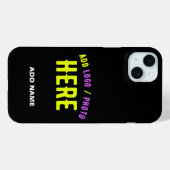 STIJLVOL MODERN ZWART GEVERIFIEERD BRANDED Case-Mate iPhone CASE (Achterkant (horizontaal))