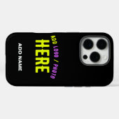 STIJLVOL MODERN ZWART GEVERIFIEERD BRANDED Case-Mate iPhone CASE (Achterkant (horizontaal))