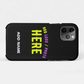 STIJLVOL MODERN ZWART GEVERIFIEERD BRANDED Case-Mate iPhone CASE (Achterkant (horizontaal))