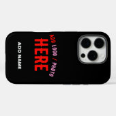 STIJLVOL MODERN ZWART GEVERIFIEERD BRANDED Case-Mate iPhone CASE (Achterkant (horizontaal))