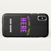 STIJLVOL MODERN ZWART GEVERIFIEERD BRANDED Case-Mate iPhone CASE (Achterkant (horizontaal))