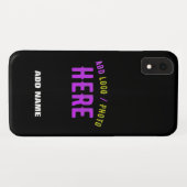 STIJLVOL MODERN ZWART GEVERIFIEERD BRANDED Case-Mate iPhone CASE (Achterkant (horizontaal))