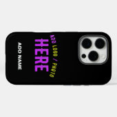 STIJLVOL MODERN ZWART GEVERIFIEERD BRANDED Case-Mate iPhone CASE (Achterkant (horizontaal))