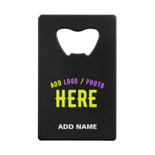 STIJLVOL MODERN ZWART GEVERIFIEERD BRANDED CREDITKAART FLESSENOPENER