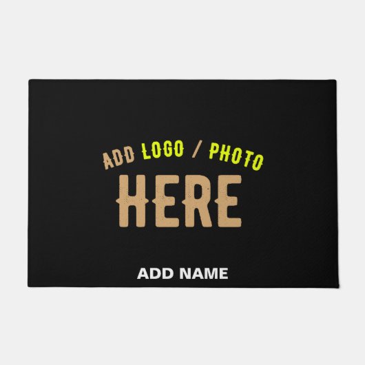 STIJLVOL MODERN  ZWART GEVERIFIEERD BRANDED DEURMAT (Voorkant)