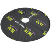 STIJLVOL MODERN  ZWART GEVERIFIEERD BRANDED FLEECE KERSTBOOM ROK (Gekanteld)