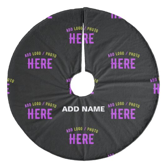 STIJLVOL MODERN  ZWART GEVERIFIEERD BRANDED FLEECE KERSTBOOM ROK (Voorkant)