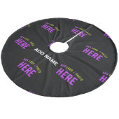 STIJLVOL MODERN  ZWART GEVERIFIEERD BRANDED FLEECE KERSTBOOM ROK (Gekanteld)