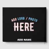 STIJLVOL MODERN ZWART GEVERIFIEERD BRANDED GASTENBOEK (Achterkant)