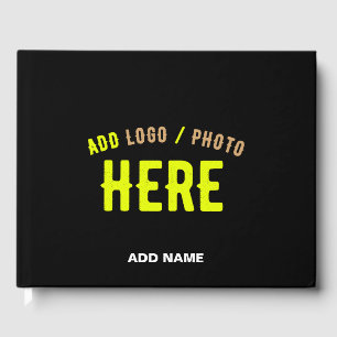 STIJLVOL MODERN ZWART GEVERIFIEERD BRANDED GASTENBOEK