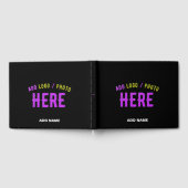 STIJLVOL MODERN  ZWART GEVERIFIEERD BRANDED GASTENBOEK (Volledig)