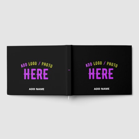 STIJLVOL MODERN  ZWART GEVERIFIEERD BRANDED GASTENBOEK (Volledig)