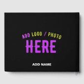 STIJLVOL MODERN  ZWART GEVERIFIEERD BRANDED GASTENBOEK (Achterkant)