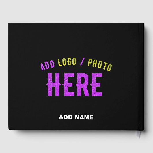 STIJLVOL MODERN  ZWART GEVERIFIEERD BRANDED GASTENBOEK (Achterkant)