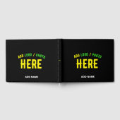 STIJLVOL MODERN  ZWART GEVERIFIEERD BRANDED GASTENBOEK (Volledig)