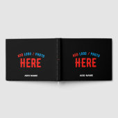 STIJLVOL MODERN  ZWART GEVERIFIEERD BRANDED GASTENBOEK (Volledig)