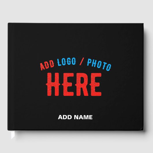 STIJLVOL MODERN  ZWART GEVERIFIEERD BRANDED GASTENBOEK (Voorkant)