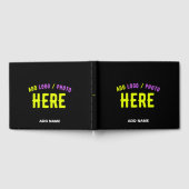 STIJLVOL MODERN  ZWART GEVERIFIEERD BRANDED GASTENBOEK (Volledig)