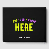 STIJLVOL MODERN  ZWART GEVERIFIEERD BRANDED GASTENBOEK (Achterkant)