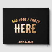 STIJLVOL MODERN  ZWART GEVERIFIEERD BRANDED GASTENBOEK (Achterkant)