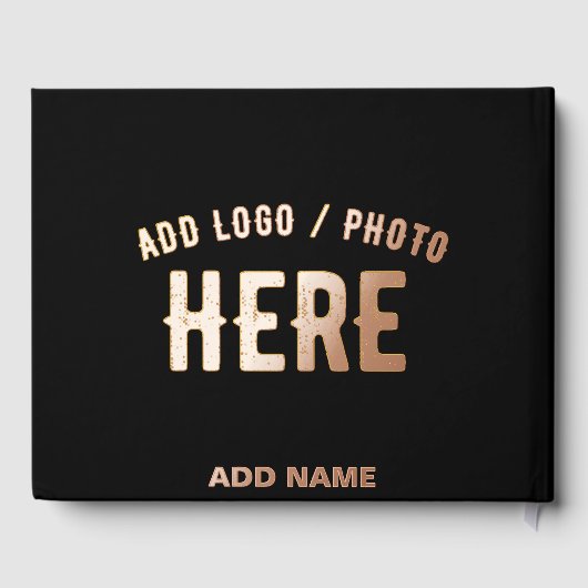 STIJLVOL MODERN  ZWART GEVERIFIEERD BRANDED GASTENBOEK (Achterkant)