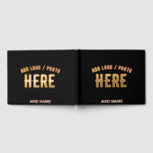 STIJLVOL MODERN  ZWART GEVERIFIEERD BRANDED GASTENBOEK (Volledig)