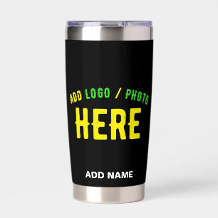 STIJLVOL MODERN ZWART GEVERIFIEERD BRANDED GEÏSOLEERDE DRINKBEKER