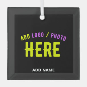 STIJLVOL MODERN ZWART GEVERIFIEERD BRANDED GLAS ORNAMENT