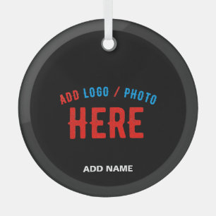 STIJLVOL MODERN ZWART GEVERIFIEERD BRANDED GLAS ORNAMENT