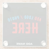 STIJLVOL MODERN ZWART GEVERIFIEERD BRANDED GLAZEN ONDERZETTER (Achterkant)