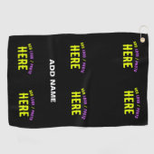 STIJLVOL MODERN ZWART GEVERIFIEERD BRANDED GOLFHANDDOEK (Horizontaal)