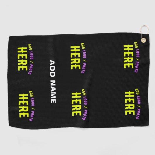 STIJLVOL MODERN  ZWART GEVERIFIEERD BRANDED GOLFHANDDOEK (Horizontaal)