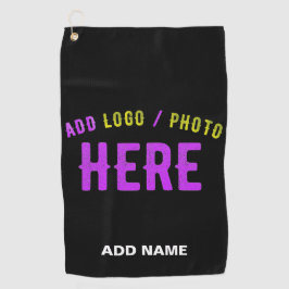 STIJLVOL MODERN  ZWART GEVERIFIEERD BRANDED GOLFHANDDOEK