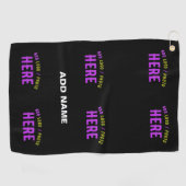 STIJLVOL MODERN ZWART GEVERIFIEERD BRANDED GOLFHANDDOEK (Horizontaal)