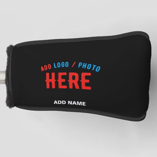 STIJLVOL MODERN  ZWART GEVERIFIEERD BRANDED GOLFHEADCOVER (Voorkant)