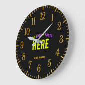 STIJLVOL MODERN ZWART GEVERIFIEERD BRANDED GROTE KLOK (Hoek)