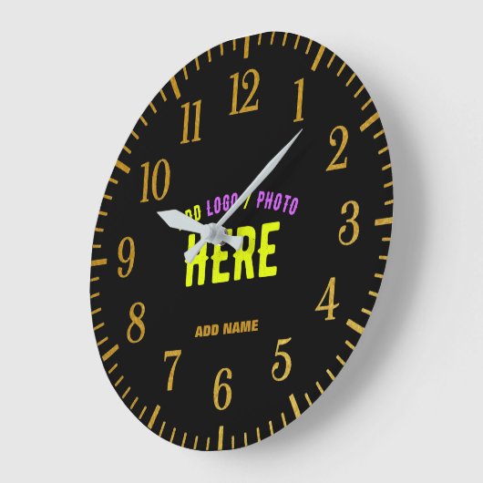 STIJLVOL MODERN ZWART GEVERIFIEERD BRANDED GROTE KLOK (Hoek)