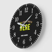 STIJLVOL MODERN  ZWART GEVERIFIEERD BRANDED GROTE KLOK (Hoek)