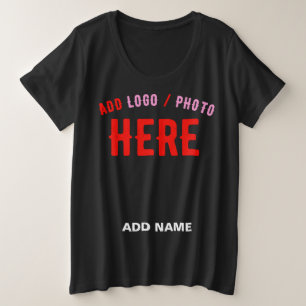 STIJLVOL MODERN ZWART GEVERIFIEERD BRANDED GROTE MAAT T-SHIRT