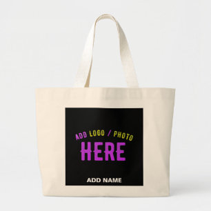 STIJLVOL MODERN  ZWART GEVERIFIEERD BRANDED GROTE TOTE BAG
