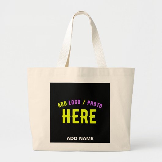 STIJLVOL MODERN  ZWART GEVERIFIEERD BRANDED GROTE TOTE BAG (Voorkant)